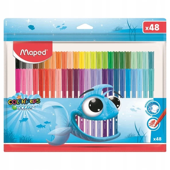 Maped Color'Peps Ocean Yıkanabilir Keçeli Kalem 48'li 845726