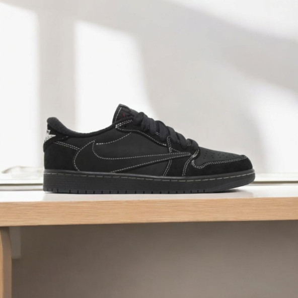 Nike Air Jordan 1 Retro Low Travis Scott Black Phantom Unisex Spor Ayakkabı - Resim 3