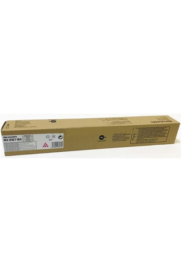SHARP MX-61GTMA Magenta Kırmızı Orjinal Fotokopi Toneri MX-2630-2651-3050-3550-3070 24.000 Sayfa ürün görseli 1