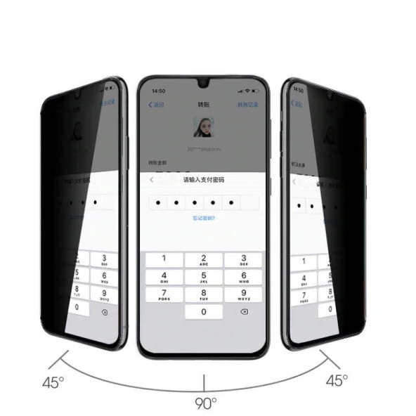 Galaxy A70  New 5D Privacy Temperli Ekran Koruyucu