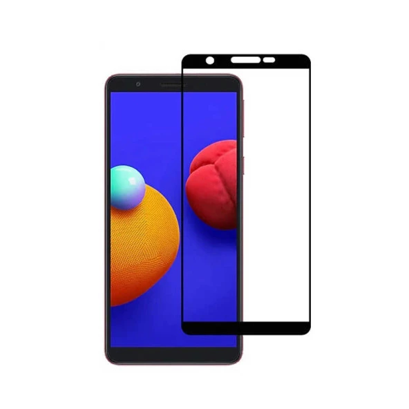 Galaxy A01 Core  Kenarları Kırılmaya Dayanıklı Cam Ekran Koruyucu