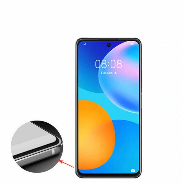 Huawei P Smart 2021  Kenarları Kırılmaya Dayanıklı Cam Ekran Koruyucu - Resim 5