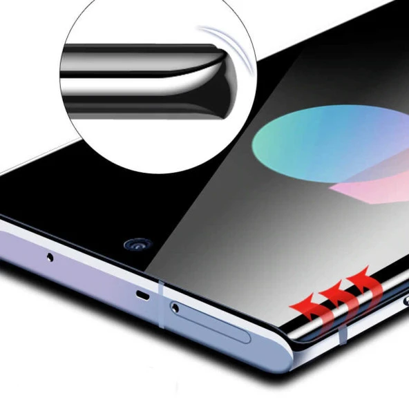 Galaxy Note 10  Kavisli Full Yapışkanlı Cam Ekran Koruyucu - Resim 5