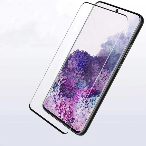 Galaxy S20 Ultra  Kavisli Full Yapışkanlı Cam Ekran Koruyucu - Resim 5