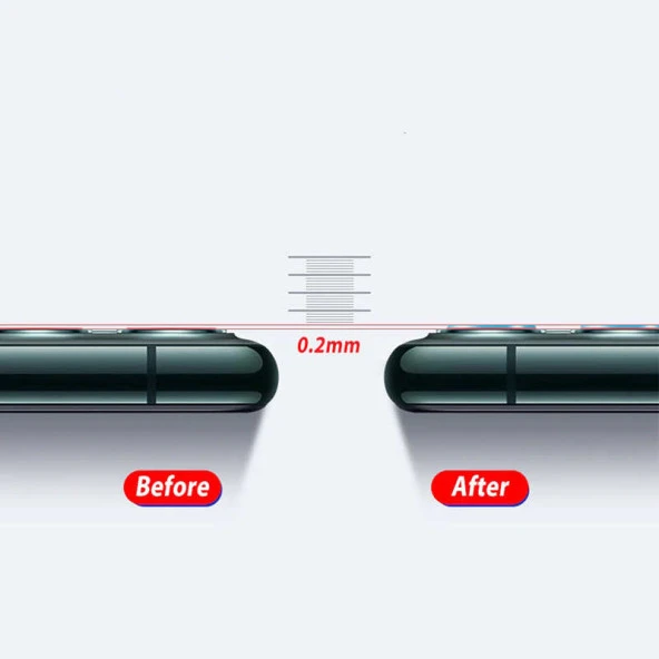 Apple iPhone 11 Pro Max  3D Full Kamera Koruyucu - 3