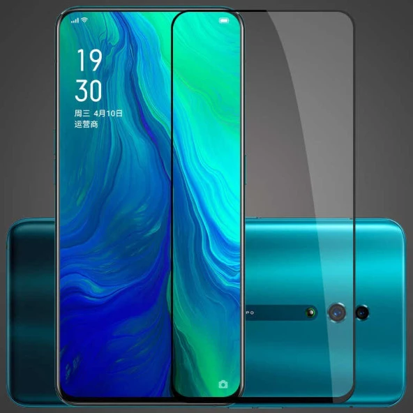 Oppo Reno  Kenarları Kırılmaya Dayanıklı Cam Ekran Koruyucu - Resim 4