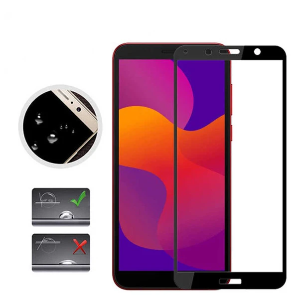 Huawei Y5P  Kenarları Kırılmaya Dayanıklı Cam Ekran Koruyucu - Resim 4