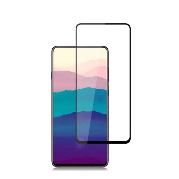 Galaxy A80  Kenarları Kırılmaya Dayanıklı Cam Ekran Koruyucu - Resim 2