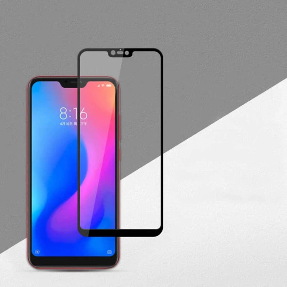 Xiaomi Redmi Note 6 Pro  Kenarları Kırılmaya Dayanıklı Cam Ekran Koruyucu