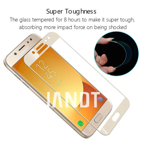 Galaxy J4  Kenarları Kırılmaya Dayanıklı Cam Ekran Koruyucu - Resim 6