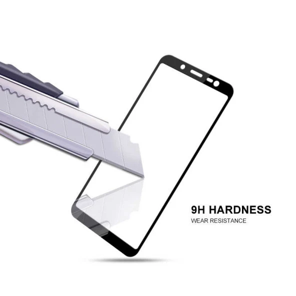 Galaxy J6  Kenarları Kırılmaya Dayanıklı Cam Ekran Koruyucu - Resim 4