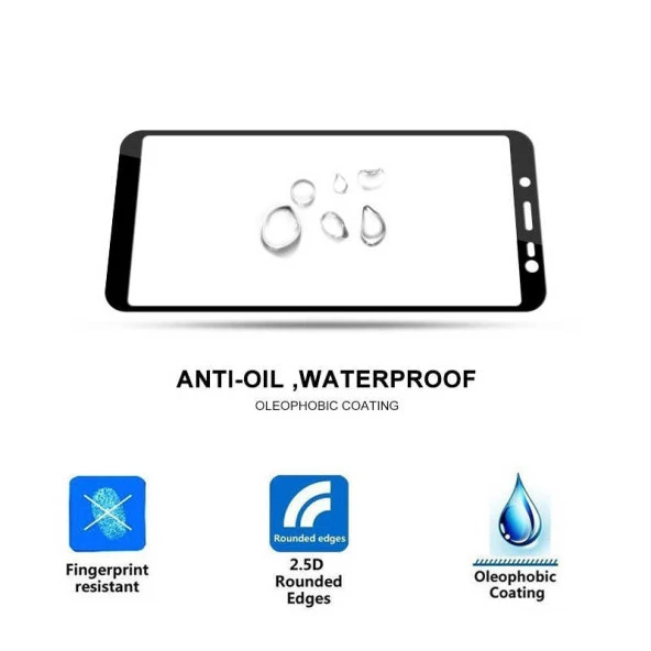 Galaxy J6  Kenarları Kırılmaya Dayanıklı Cam Ekran Koruyucu - Resim 5