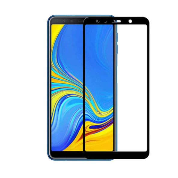 Galaxy A9 2018  Kenarları Kırılmaya Dayanıklı Cam Ekran Koruyucu - Resim 2