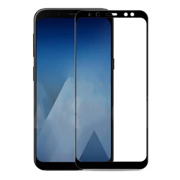 Galaxy A7 2018  Kenarları Kırılmaya Dayanıklı Cam Ekran Koruyucu