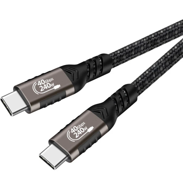 QG01 Type-C to Type-C USB4 PD Data Kablosu 240W 40Gbps 8K@60Hz 0.2 Metre