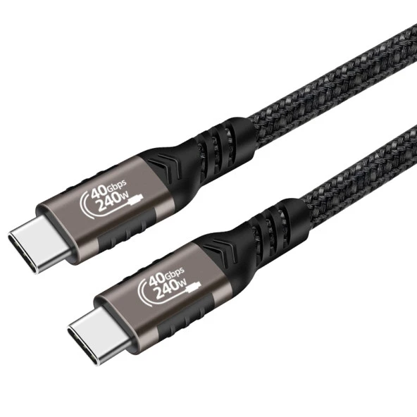 QG01 Type-C to Type-C USB4 PD Data Kablosu 240W 40Gbps 8K@60Hz 1 Metre - Resim 2
