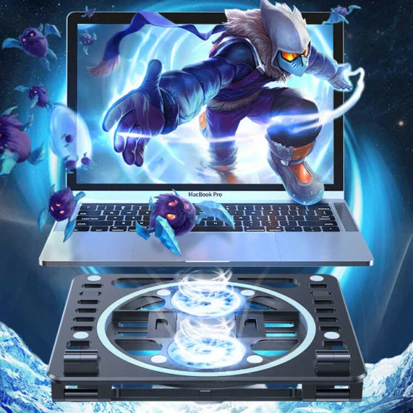 HZ-01 Soğutucu Fanlı Laptop Standı - Resim 5