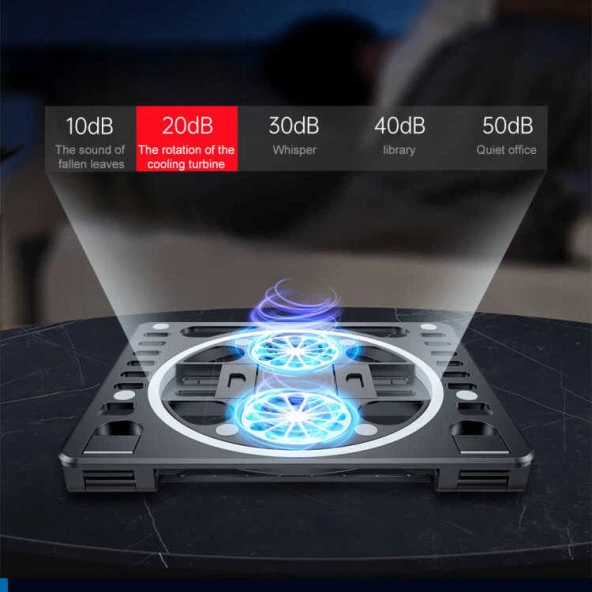 HZ-01 Soğutucu Fanlı Laptop Standı - Resim 9