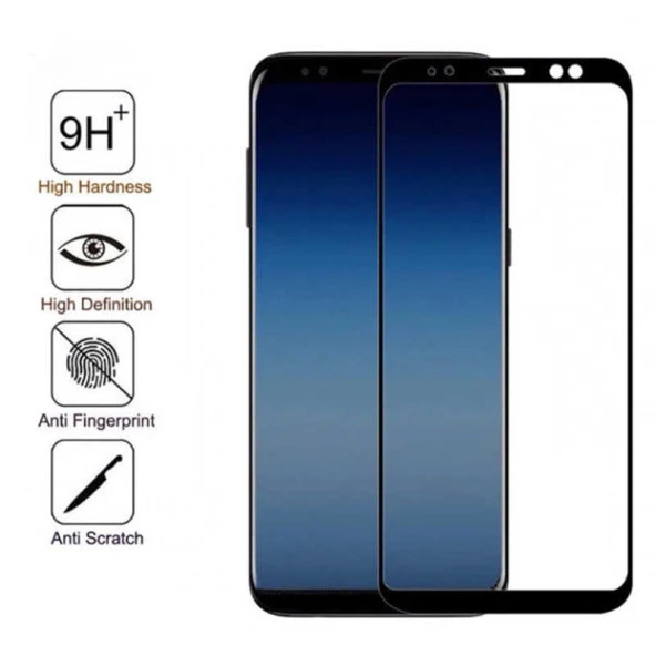 Galaxy J4 Plus  Kenarları Kırılmaya Dayanıklı Cam Ekran Koruyucu - Resim 3