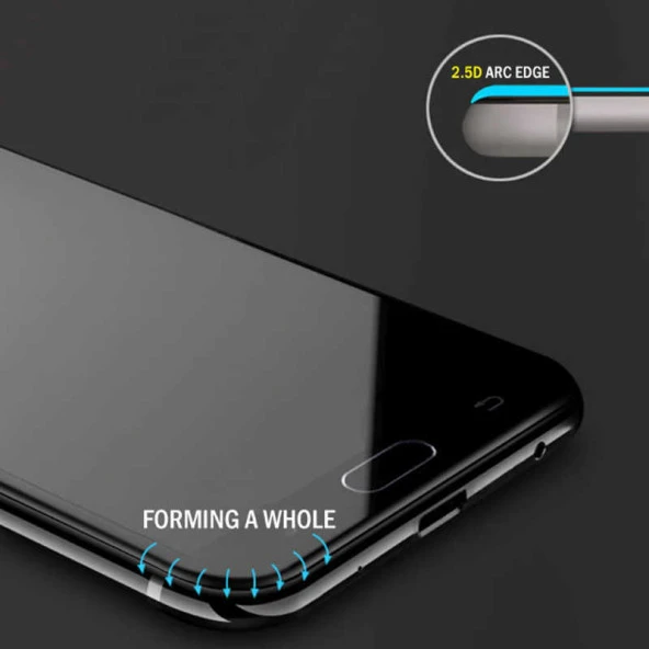 Galaxy J4 Plus  Kenarları Kırılmaya Dayanıklı Cam Ekran Koruyucu - Resim 5