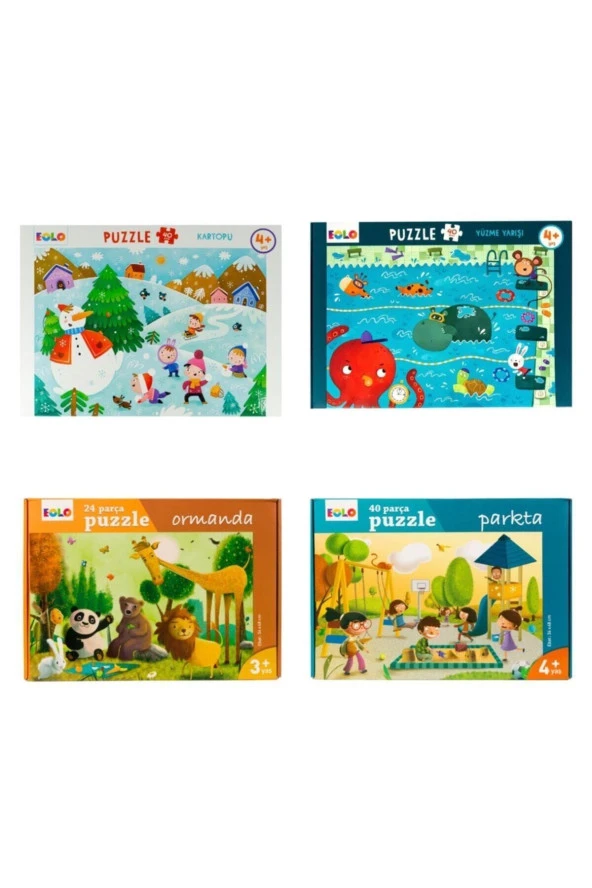 Kartopu/ormanda/parkta/yüzme Yarışı Puzzle