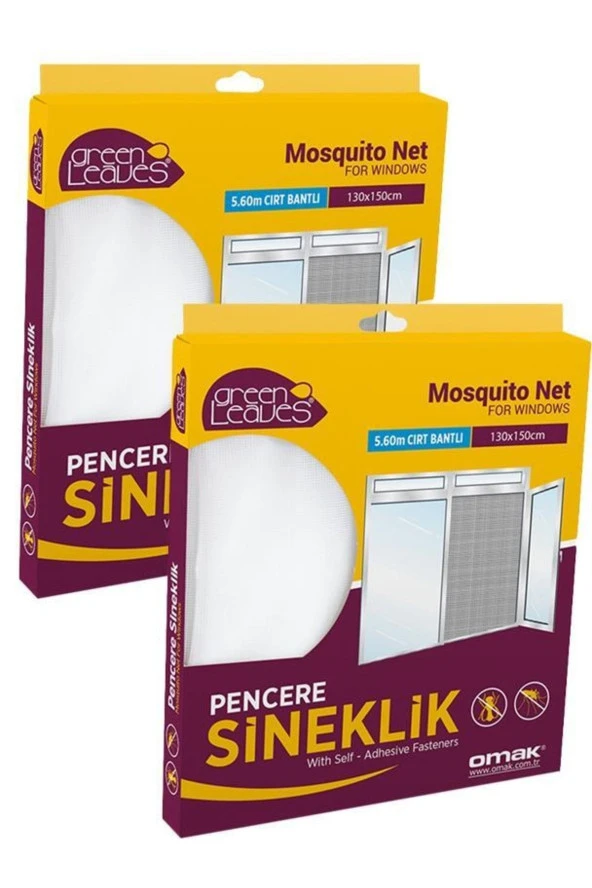 2 Adet 150x130 Cm Pencere Sinekliği Tül Sineklik Perde