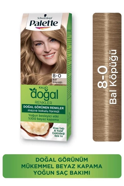 Palette Kalıcı Doğal Renkler Saç Boyası 8-0 Bal Köpüğü X 3 Adet - 3
