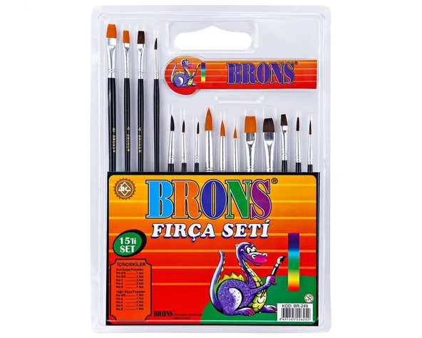 Brons Karma Fırça Seti 15'li / BR-249
