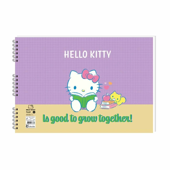 Keskin Color Hello Kitty 25x35cm 15yp Spiralli Resim Defteri / 300215-08 - 3