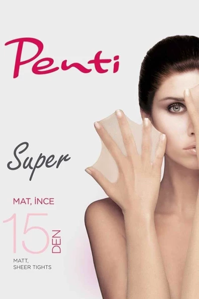 6'lı Eko PAKET -  PENTİ SUPER 15 Külotlu Çorap 15 Den Ten - 2