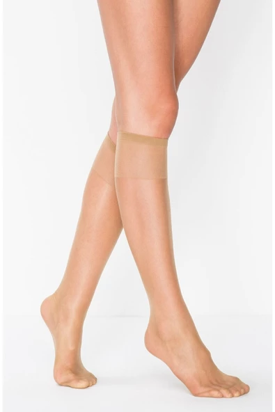 6'lı Eko PAKET -  PENTİ FIT 20 Pantolon Çorabı Dizaltı Çorap Bronz
