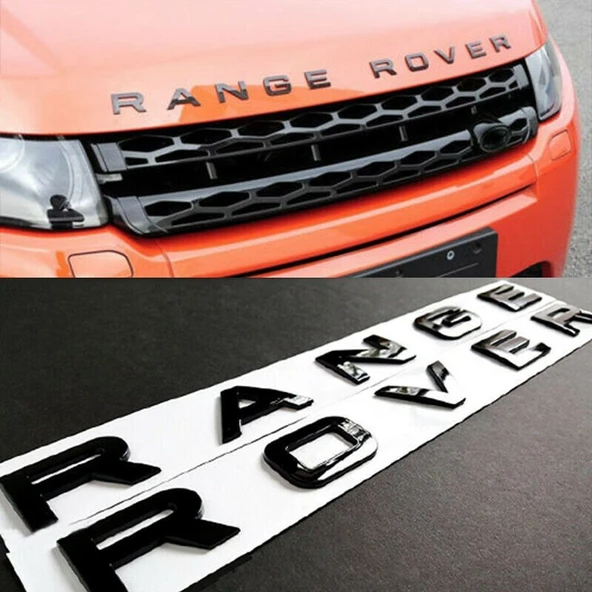 AUTOGP Lr range rover kaput veya bagaj yazısı arması harfleri siyah
