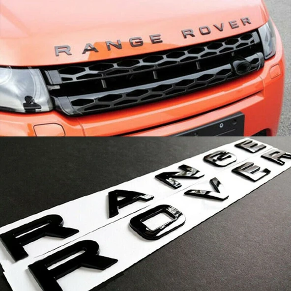 AUTOGP Lr range rover kaput veya bagaj yazısı arması harfleri siyah