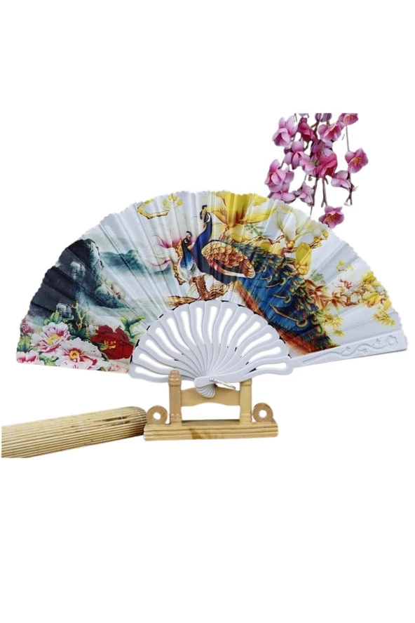 Yelpaze 3 Çeşit Yaz Fırsat Paketi Kumaş Ahşap Plastik - 8