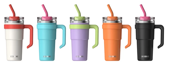 DODGE MATARA PASLANMAZ ÇELİK PİPETLİ 750 Ml. (5 KARIŞIK RENK/DESEN) DB-23689-1 ADET