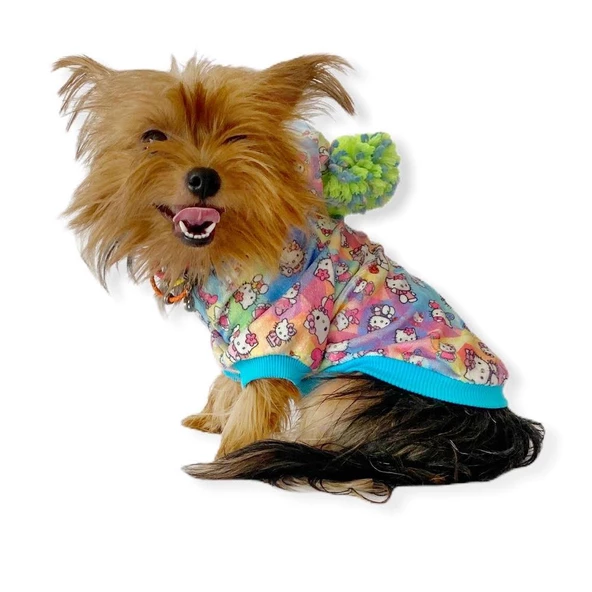 Kitty Kapşonlu Sweat by Kemique Köpek Kazağı - 4