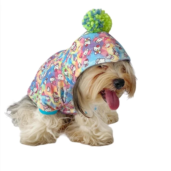 Kitty Kapşonlu Sweat by Kemique Köpek Kazağı - 3