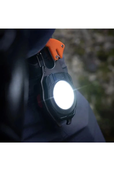 Çok Fonksiyonlu Mini Led Lamba Anahtarlık Ve Çakmak Usb Şarjlı Kamp İçin Taşınabilir 7 Modlu - 4