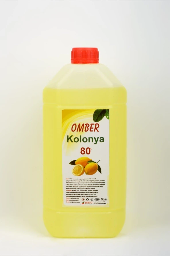 Limon Çiçeği Kolonya 5 Lt 80 Derece