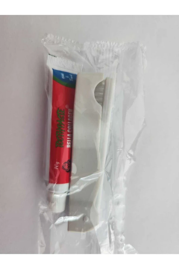 Seyahat Boy Katlanabilir Diş Fırçası ve Diş Macunu | Otel Diş Bakım Seti - 3