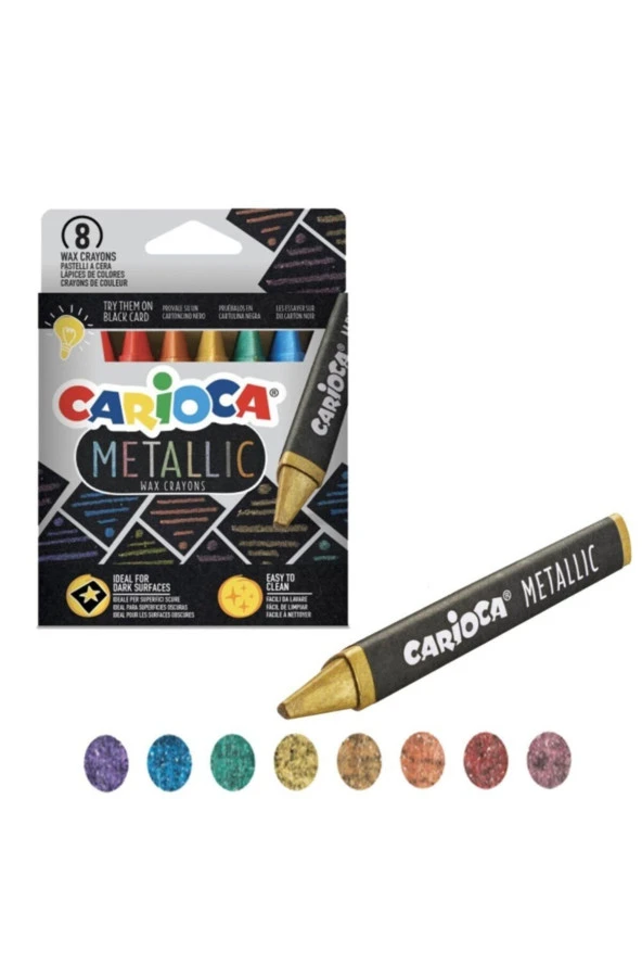 Metalik Seri Boyalar 4 Lü Set Kuru / Pastel / Keçeli / Guaj - Resim 2