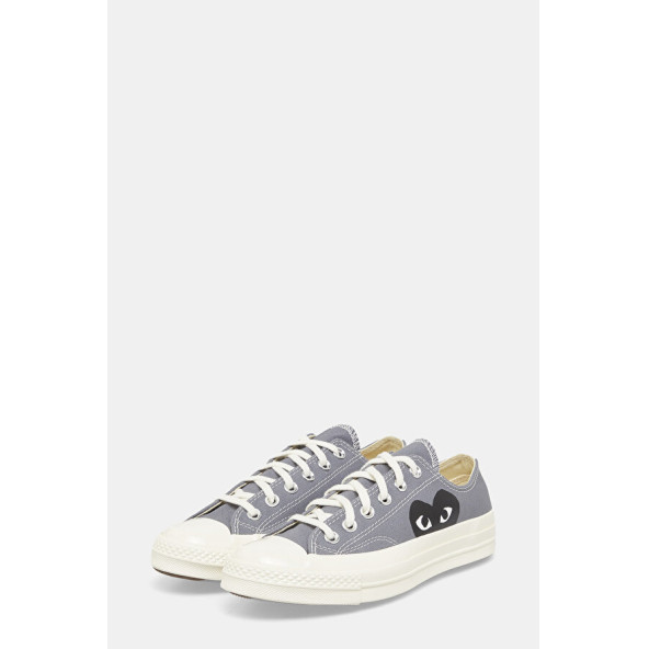 Gri Comme Des Garcons Play Kısa Kalpli Converse - 2