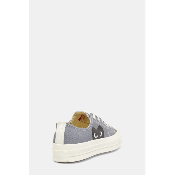 Gri Comme Des Garcons Play Kısa Kalpli Converse - 3