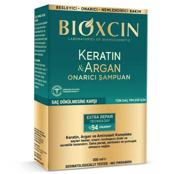 Bioxcin Keratin ve Argan Onarıcı Şampuan 300 ml