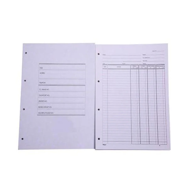 Elma Cari Hesap Klasör Yedeği Büyük 20x28 CM Cari Hesap Klasör Yedeği