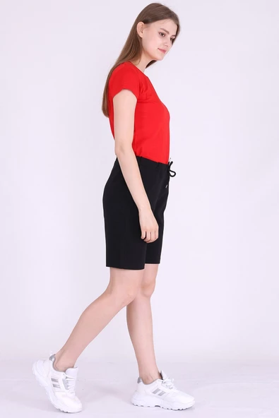 Basic Kadın Siyah Şort - 3