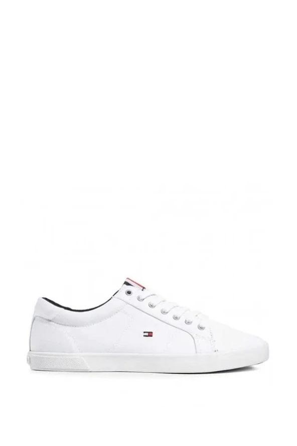 Tommy Hilfiger Men's White Sneakers Iconic Long Lace Sneakers FM0FM01536 ürün görseli