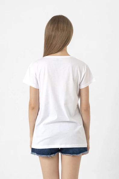 3 Mayıs Türkçülük Günü Beyaz Kadın Bisikletyaka Tshirt - 4