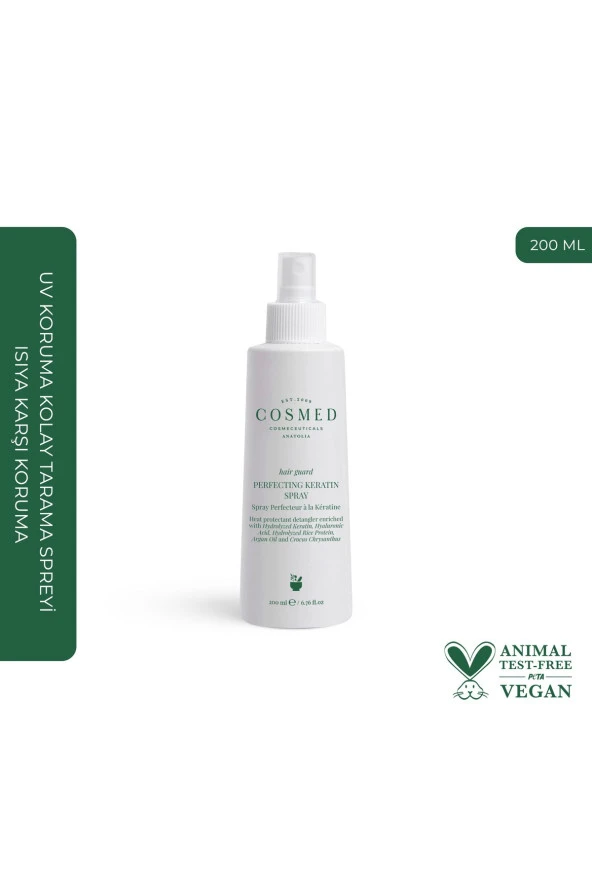 COSMED Hair Guard Perfecting Keratin Spray-uv Koruma Kolay Tarama Spreyi - Isıya Karşı Koruma 200 Ml ürün görseli 1