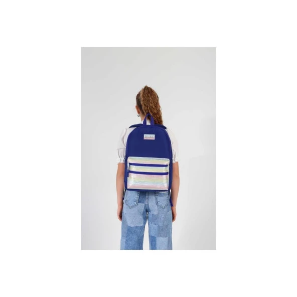 Kaukko Sırt Çantası Magıc Dreams Leather Navy Blue K1723 - 4